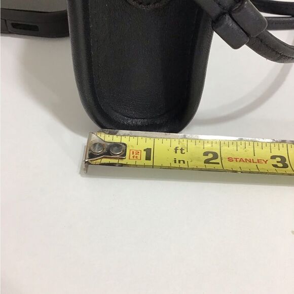 Vintage Black Coach Abbie 9017 Crossbody Zip Bag Leather Mini Crossbody Bag - Picture 13 of 14